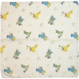 Vintage Toddletime Baby Receiving Blanket Sesame Street Animals Cotton USA